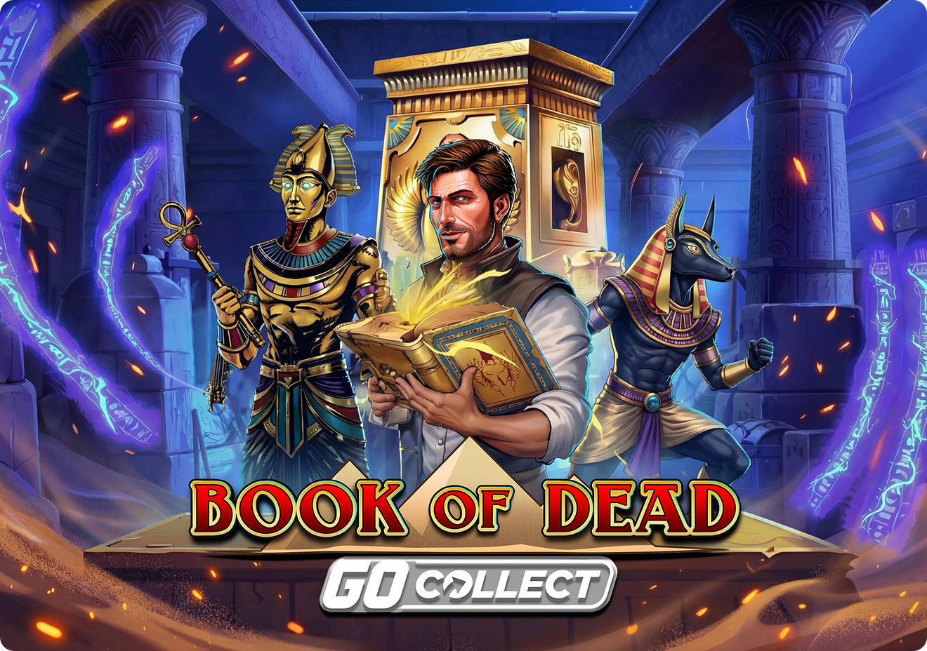 Screenshot des Book of Dead Slots mit Symbolen und Benutzeroberfläche